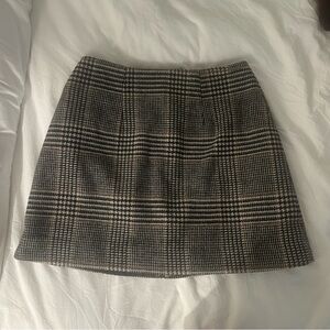 ASTR wool plaid mini skirt